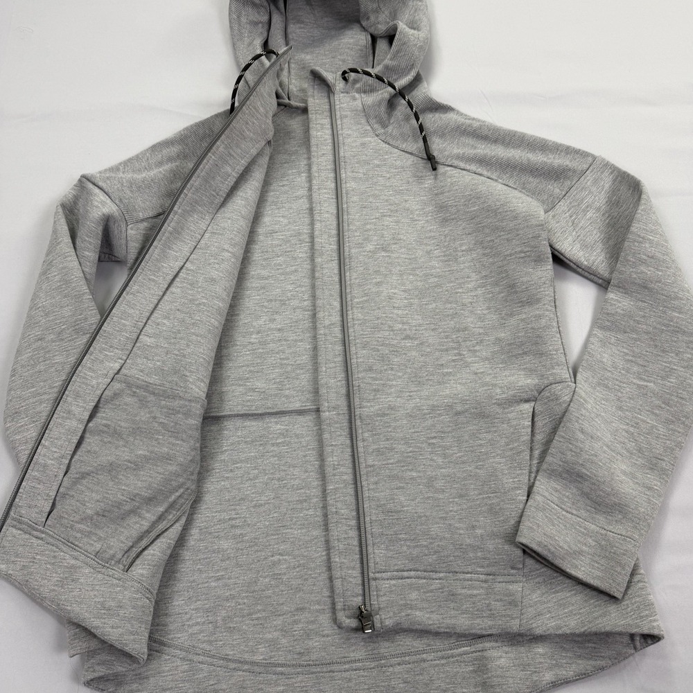 Sweaty Betty Women's S Gray Scuba Full Zip Hooded Jacket Athletic Stretch - Picture 10 of 16
